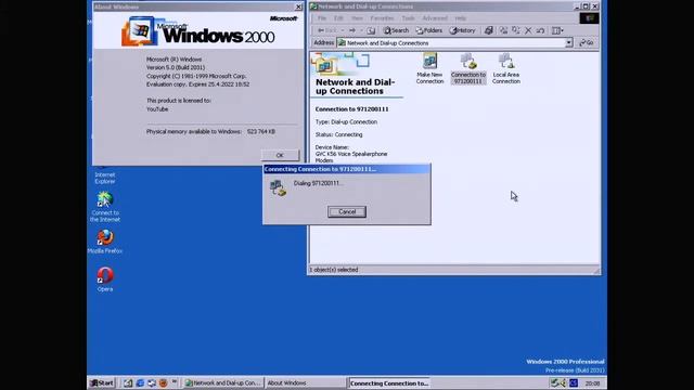 Windows 2000 Beta 3 boot + dial-up смотреть онлайн