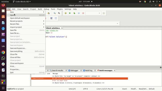 how to fix codeblocks sh:1 permisson denied ununtu || press enter to continue смотреть онлайн