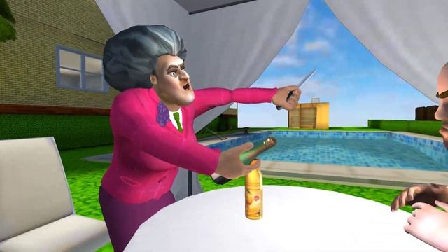 Nick stood near the window teasing the teacher | Funny Game | Scary Teacher 3D смотреть онлайн