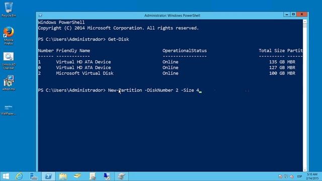 Windows Server 2012 R2 - Crear nueva partición con PowerShell смотреть онлайн