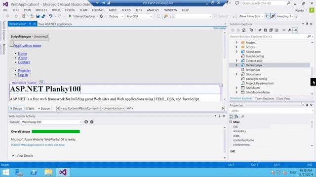 VS 2013 CE Running on Azure смотреть онлайн