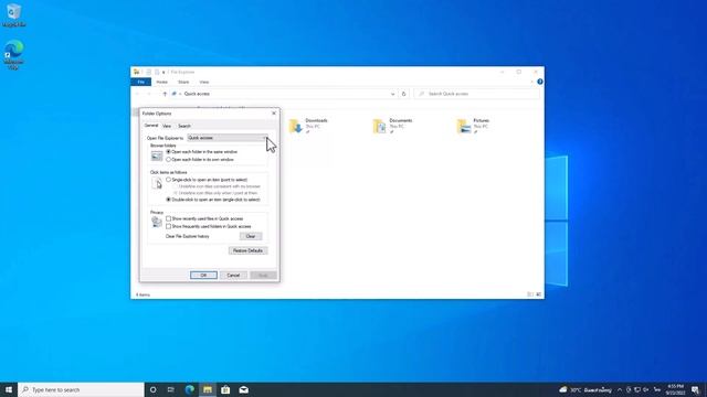 Windows 10 วิธีตั้งค่าให้ File Explorer เปิดไปยัง This PC