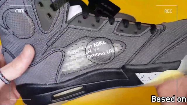Off-White X Nike Air Jordan 5 Retro unboxing/Off-White Nike Air Jordan5 on feet review смотреть онлайн