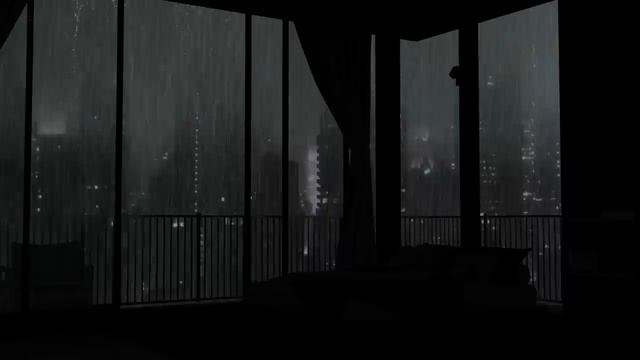 Experience Torrential Rainstorm Outside Window Balcony in New York City | 24Hrs Rain Sounds ASMR смотреть онлайн