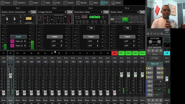 Behringer XR 12 / XR 16 / XR 18 - Compressor na saída Master смотреть онлайн