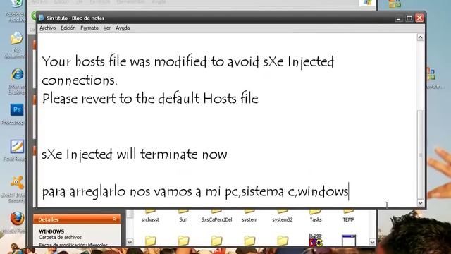 Solucion al error del sxe.Hosts file compromised! (C:\WINDOWS\system32\drivers\etc\hosts) смотреть онлайн