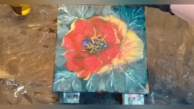 #Заливка техникой отпечатка 18 Naddin's art. Мак. смотреть онлайн