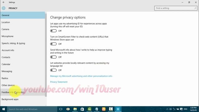 Windows 10 : How to set windows should ask for feedback as Never смотреть онлайн