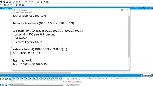 Class-23 ACCESS CONTROL LIST(EXTENDED ACL PRACTICAL)- learn Security concept in hindi & urdu смотреть онлайн