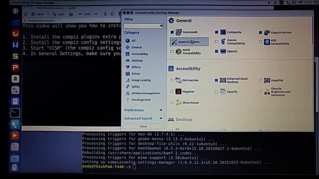 Ubuntu 15.10 Wobbly Windows and Desktop Cube смотреть онлайн
