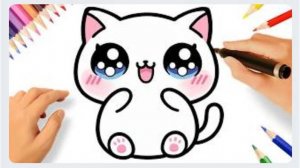 КАК НАРИСОВАТЬ МИЛОГО КОТА KAWAII ЛЕГКО ПОШАГОВО 😻🐈