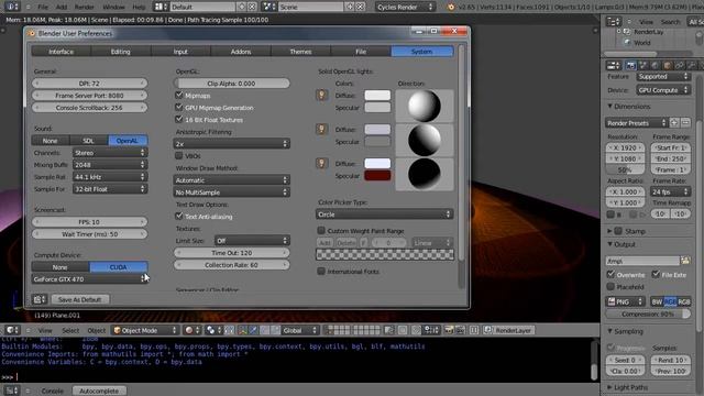 Blender 2.6 Tutorial - GPU Setup for Cycles Rendering смотреть онлайн