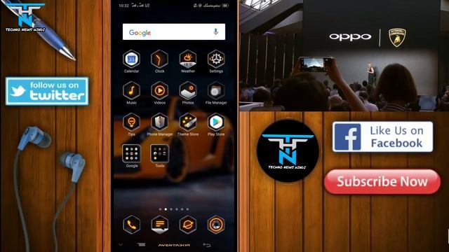 Oppo Coloros lamborghini theme for oppo , a3s , F5 , F7 , F9 , FindX , Realme2 смотреть онлайн
