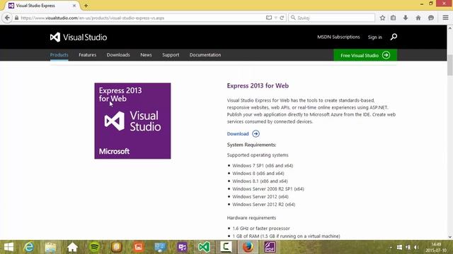 ASP.NET C# Tutorial Download Visual Studio Express 2013 for Web. смотреть онлайн