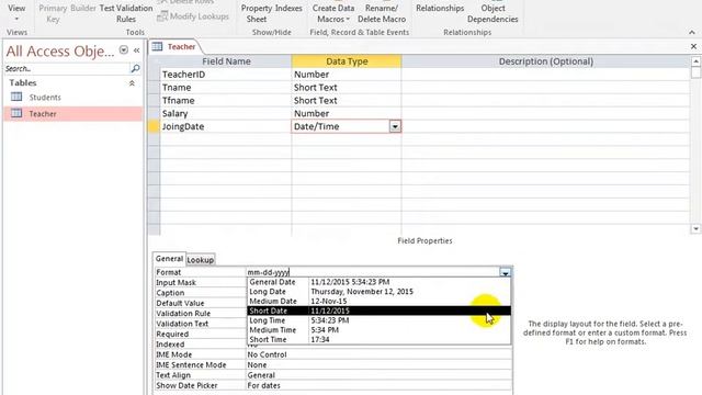 Microsoft Access 2016 Lecture-4, All Data Type Filed Properties смотреть онлайн