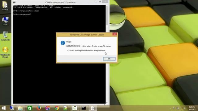 Burn any ISO file from command prompt (cmd) смотреть онлайн