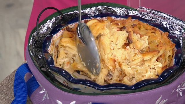 Temp-tations Old World or Floral Lace Pie Plate with Tote on QVC смотреть онлайн