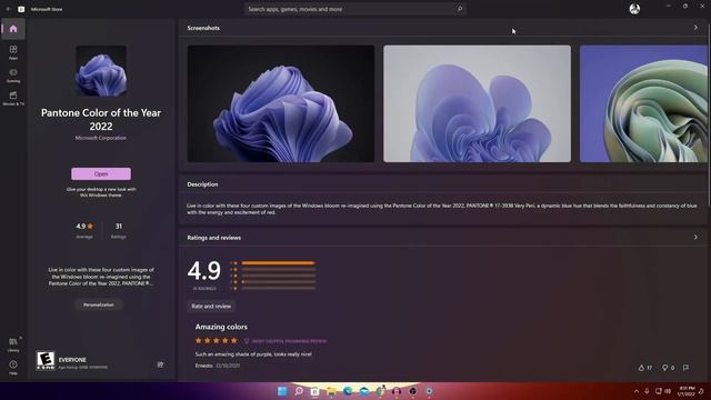 Microsoft New Official Pantone Theme for Windows 11 смотреть онлайн
