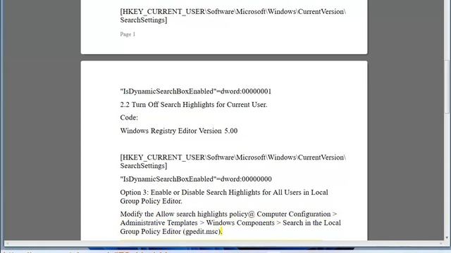 Enable/Disable Search Highlights in Windows 11 смотреть онлайн