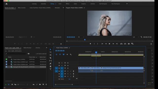 Adobe Premiere CC | Razor and Ripple Delete Tools - Adobe Premiere Cc 2019 System Requirements смотреть онлайн