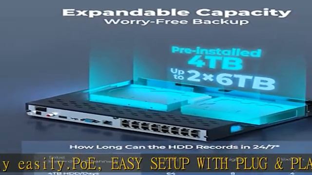 REOLINK 4K 16 Channel Network Video Recorder for Security Camera System, Work With 4K/5MP/4MP HD Re смотреть онлайн