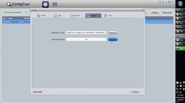 Update firmware via Config Tool