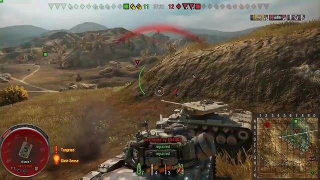 World Of Tanks Console M48A5 Patton -  6 Kills 7,100 Damage (Great Wall)