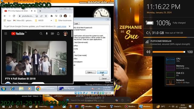 PTV Station ID 2018 has BSOD VM (Windows 7 Ultimate HP OEM) смотреть онлайн