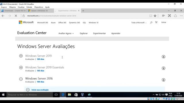 Windows Server 2016 - 2 - Máquina virtual e ISO смотреть онлайн