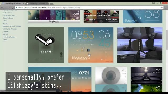 How to costumize your PC Desktop - Rainmeter installation & skin download смотреть онлайн