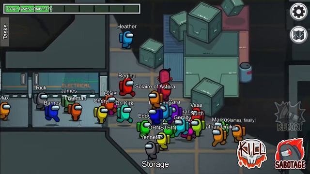 AMONG US with 100 Players | 99 Crewmates Vs 1 Imposter - Wait for the end 😂 смотреть онлайн