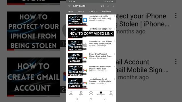 How To Copy YouTube Channel And Video Link (Android | IOS) смотреть онлайн