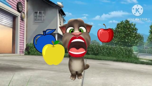 Talking Tom eating apples смотреть онлайн
