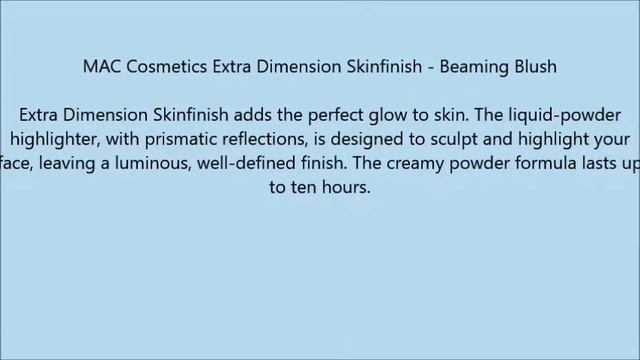 MAC Cosmetics Extra Dimension Skinfinish Beaming Blush смотреть онлайн