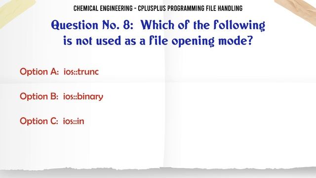 MCQ Questions Cplusplus Programming File Handling with Answers смотреть онлайн