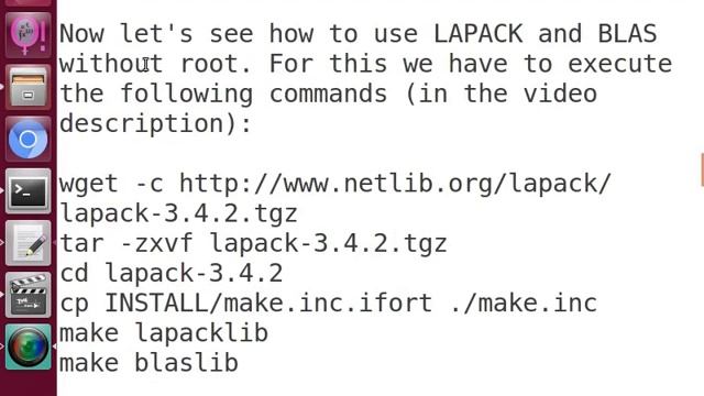 Instaling and using LAPACK and BLAS with IFORT without Root смотреть онлайн