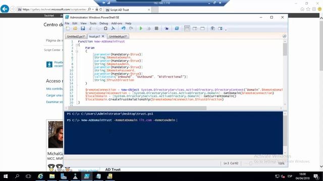 Crear relaciones de confianza usando Powershell смотреть онлайн