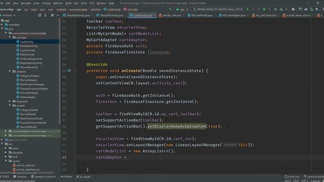 View Cart | Add To Cart In Android Studio | Firebase | How To Make ECommerce App In Android Studio смотреть онлайн