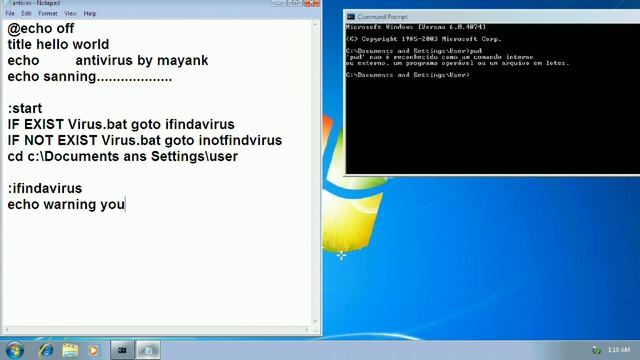 how to make a antivirus on windows in .bat file смотреть онлайн