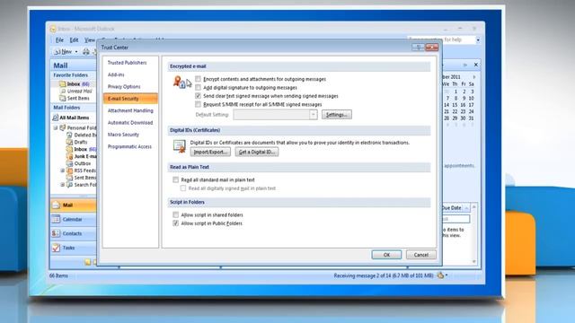 Microsoft® Outlook 2007: How to change e-mail security settings on Windows® 7 смотреть онлайн