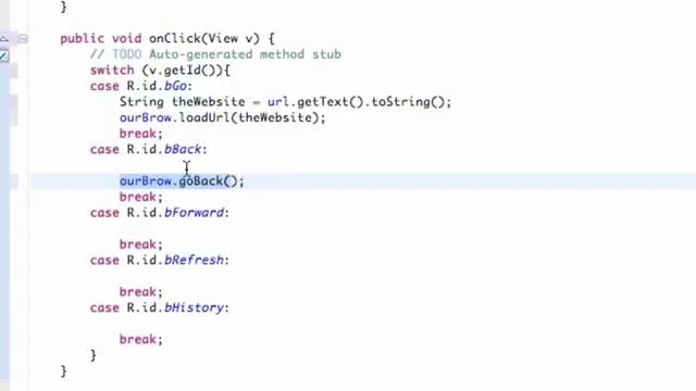 Android Application Development Tutorial 90 WebView navigation methods смотреть онлайн