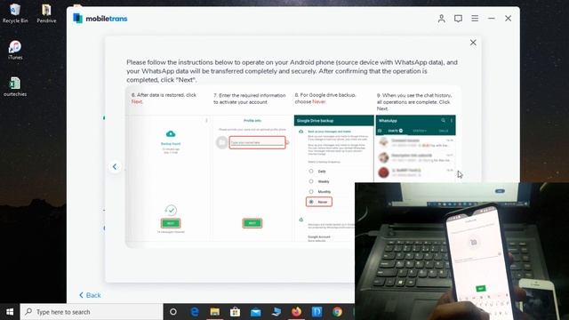 Wondershare Mobile Trans|| Transfer WhatsApp data from iPhone to android смотреть онлайн