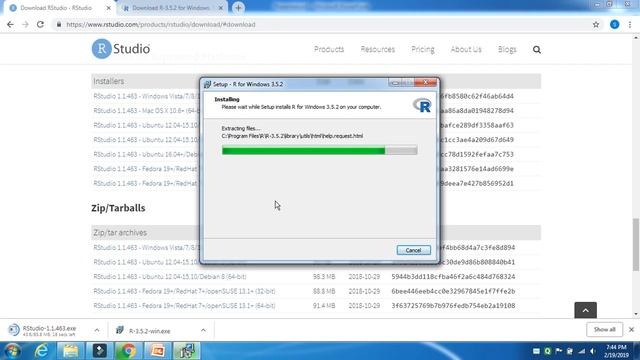 Windows R & R Studio Installation