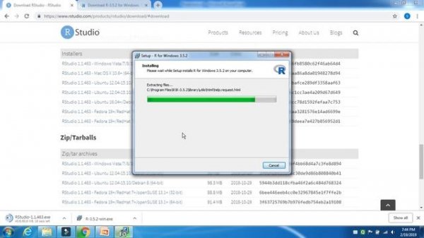 Windows R & R Studio Installation