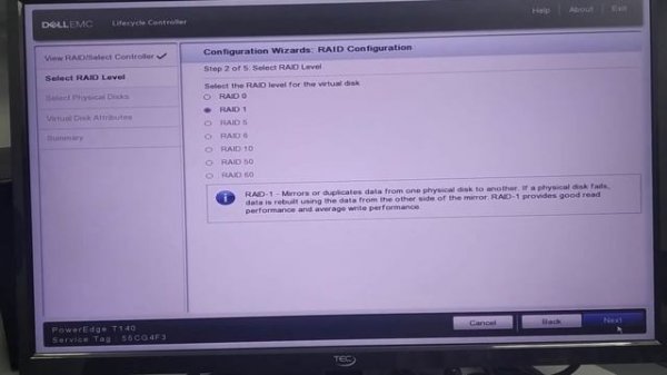 Dell PowerEdge T140 raid configuration