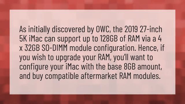 Can I mix memory sizes on my iMac 2019? смотреть онлайн