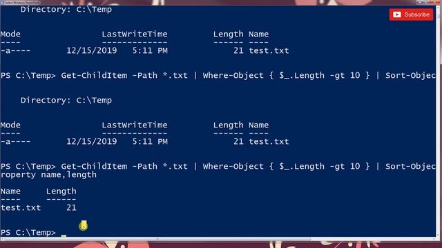 Powershell Tutorials - Pipeline operator смотреть онлайн