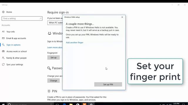 How to set Fingerprint password on any Laptop in windows 10 смотреть онлайн