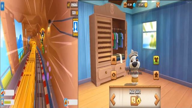 Subway Surfers android gameplay hd vs My talking Hank смотреть онлайн