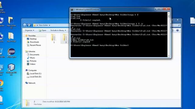 Windows command line tutorial NO 9 copy & move & rename смотреть онлайн
